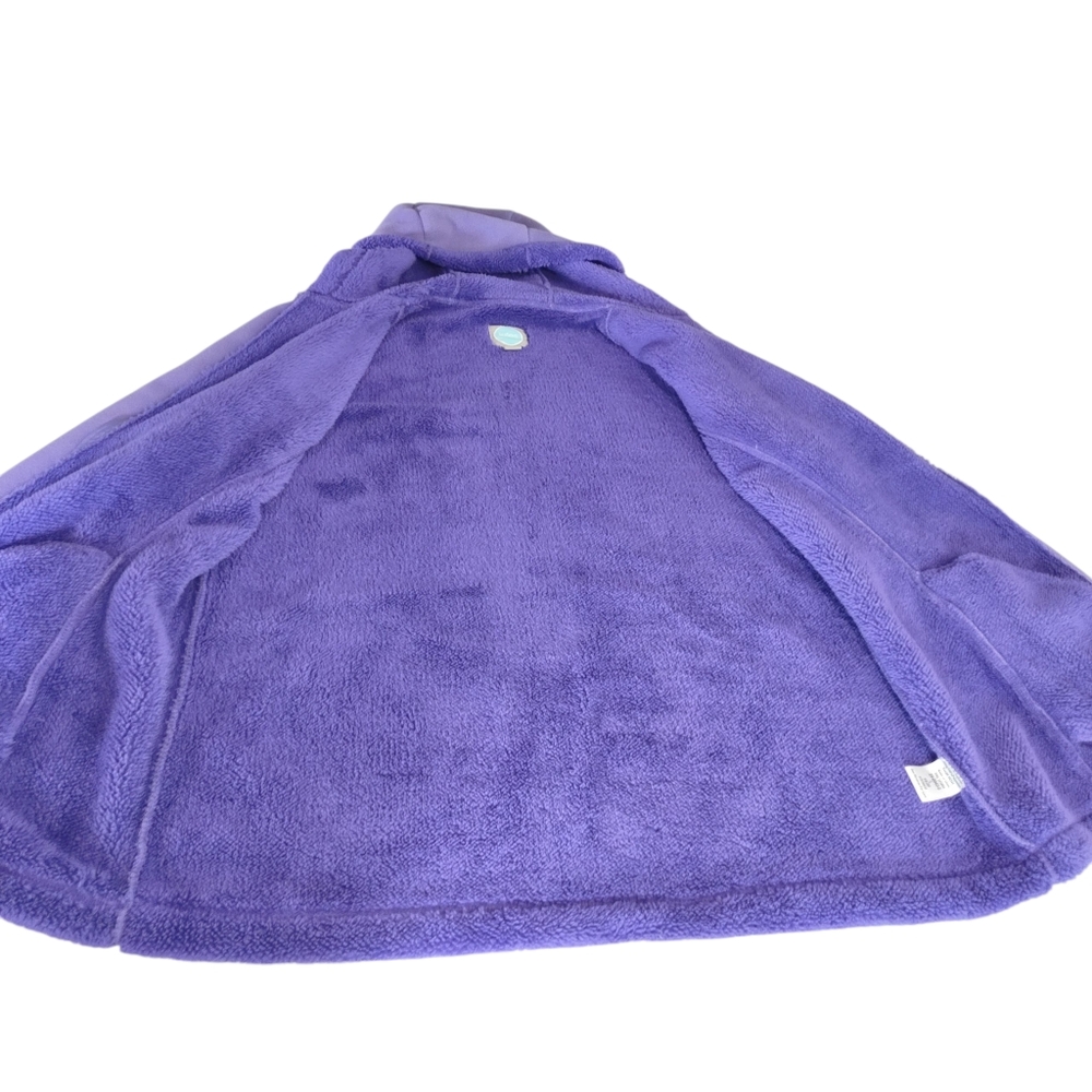 Totes Women's Purple Long Sleeve  Fleece Full Zip Up Hooded Jacket Size Large - Picture 7 of 9